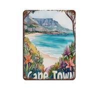 UTGN Cape Town Watercolor Pr Retro Poster Metal Tin Sign Chic Art Retro Iron Painting Bar People Cave Cafe Family Garage Poster Wall Decoration 12x16inch(30x40cm)