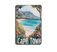 UTGN Cape Town Watercolor Pr Tin Sign Vintage Metal Pub Club Cafe Bar Home Wall Art Decoration Poster Retro 8x12inch(20x30cm)