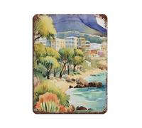 UTGN Cape Town Watercolor Print Retro Poster Metal Tin Sign Chic Art Retro Iron Painting Bar People Cave Cafe Family Garage Poster Wall Decoration 12x16inch(30x40cm)