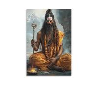 UTGN Hindu Sadhu Canvas Poster Bedroom Decor Landscape Office Room Decor Gift 12x18inch(30x45cm)