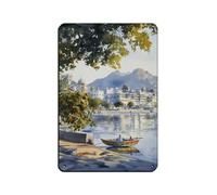 UTGN Lake Pichola Art, Udaipur India Watercolor Painting Tin Sign Vintage Metal Pub Club Cafe Bar Home Wall Art Decoration Poster Retro 8x12inch(20x30cm)