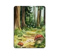 UTGN Mushroom Forest Watercolo Tin Sign Vintage Metal Pub Club Cafe Bar Home Wall Art Decoration Poster Retro 12x16inch(30x40cm)
