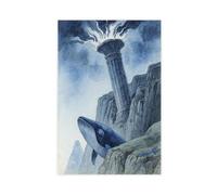 UTGN Whale Punishment Column - Medieval Manuscript Canvas Poster Wall Art Print Picture Paintings 24x36inch(60x90cm)