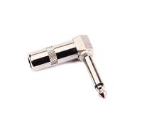 UTHCLO 1/4 Inch 6.3mm Right Angle Guitar Lead Cable Connector Metal Guitar Audio Jack Plug in Silver with Excellent Performance