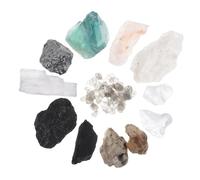 UTHCLO 1 Box Mineral Collection Education Kit with Rock Specimens Including Quartz Mica Fluorite Iron Ore Gypsum and More in Portable Display Case for Geology Learning and Science