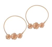 UTHCLO 1 Pair Golden Metal Curtain Tie Buckles with Punch-Free Installation for Kitchen and Living Room - Luxurious Delicate Sparkle Curtain Holders