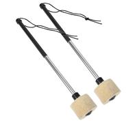 UTHCLO 1 Pair Sturdy Stainless Steel Drumsticks with Felt Tips for Professional Percussion Instruments, Gentle Touch and Good Tone, for Electronic Drums and Developing Musical Talent
