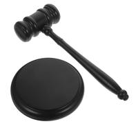 UTHCLO 1 Set Wooden Judge Gavel Set Beechwood Court Hammer with Base and Comfortable for Auction and Judicial Use Elegant Design and Fine Workmanship