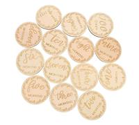 UTHCLO 1 Set Wooden Milestone Cards Creative Birth Photography Props for Recording Growth Moments Unique Design with Beautiful Grain Texture Easy to Carry and Reusable