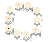 UTHCLO 10 Sets DIY Wood and Iron Doll Joints for Handmade Bear Crafts with Wear Resistance and Limb Connection Features, for Doll Making and Puppet Accessories