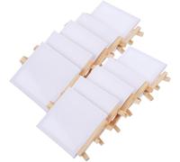 UTHCLO 10 Sets Mini Canvas Painting Frames with Easel Stands Wooden Oil Painting Boards for DIY Drawing Art Students and Hobbyists Stable Craft Display Panels