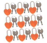 UTHCLO 10 Sets Mini Heart-Shaped Padlocks with Keys for Treasure Chest Diary Security Halloween-Themed Cute Locks for Jewelry Box Purse Handbag Cabinet Fun Party Props