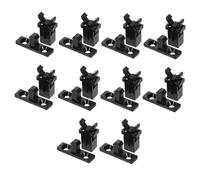UTHCLO 10 Sets Push Latch Trash Can Locks Self Locking Press Buckles for Garbage Bin Lid Replacement Touch Latches for Kitchen and Outdoor Dustbins Easy Install Black Finish