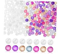 UTHCLO 1000pcs Color Changing UV Beads Plastic Solar Reactive Beads for Jewelry Making DIY Bracelets Necklaces Educational UV Awareness Craft Supplies Random Color