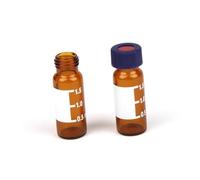 UTHCLO 100pcs Amber Chromatography Vials Sample Storage Bottles for Lab Reagents Cosmetics Essential Oils with Sealing Caps for Science Pharmacy Use