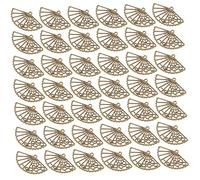UTHCLO 100Pcs Antique Fan Charms for DIY Crafts Hairpin Charms for Bracelets Necklaces for Handcrafts Making