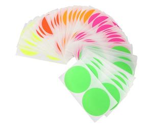 UTHCLO 100pcs Colorful Fluorescent Dot Stickers Self-Adhesive Decorative Labels for DIY and Parties, Pack Round Paper Seal Stickers