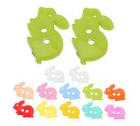 UTHCLO 100pcs Cute Bunny Decorative Buttons for Sewing and Crafts Cartoon Rabbit Buttons for DIY Clothes Bags Scrapbooking and Art Projects Easy to Sew Playful Craft Supplies