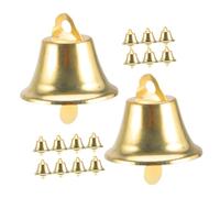 UTHCLO 100pcs DIY Metal Bells Gold Tone Compact Craft Jingle Bells for Wind Chimes Pet Collars Tree Hanging Party Decorations and Jewelry Making