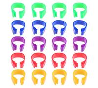 UTHCLO 100pcs Large Colorful Pigeon Foot Rings Poultry Leg Bands Clip-on Identification Rings for Birds Ducks Chickens Multi-Color Random Set