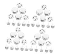UTHCLO 100pcs Lightweight Aluminum Hat Top Button Covers for Baseball Caps DIY Repair Craft Kit Metal Replacement Buttons for Cap Making and Hat Restoration