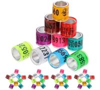 UTHCLO 100pcs Pigeon Leg Rings for Homing Pigeon Bird Leg Bands Private Pigeons Marker Pigeon Foot Rings Pet Bird Bands Supplies for Random Style Random Color