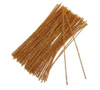 UTHCLO 100pcs Pipe Cleaners Metallic Pipe Cleaning Sticks Gold Color Chenille Stems Glitter Craft Supplies for Kids Children Craft Projects and Kindergartens Versatile Use to Encourage