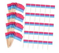 UTHCLO 100pcs Rainbow Flag Dessert Picks Flag Toothpicks LGBT Pride Sticks for Party Decorations Festival Celebration