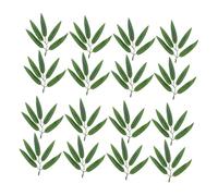 UTHCLO 100pcs Simulation Bamboo Leaves Artificial Plant Decor Deep Green DIY Bamboo Leaf Adornment for Party Wedding Birthday Home Festival Decoration