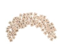 UTHCLO 100pcs Small Wooden Number Tiles and Symbols for Math Practice Montessori Educational Math for Enhance Problem Solving and Fine Motor Skills Multipurpose DIY Craft Blocks for Early