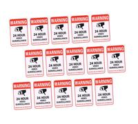 UTHCLO 100pcs Video Warning Stickers Security Warning Sign No Trespasser Security Sign Assorted Color Paper Extra Thick Material Weather Resistant Maximum Durability for Caravans