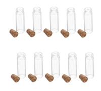 UTHCLO 100pcs Wishing Bottle Tiny Glass Bottles Empty Sample Jars Glass Vials with Corks Tiny Spell Jar Wood Transparent
