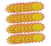 UTHCLO 100pcs Yellow Price Tags for Retail Stores Sturdy Paper Burststar Labels for Supermarket and Clothing Displays Attention-Grabbing Store Signs for Price Display