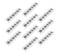UTHCLO 10Pcs 15Cm Plastic Piano-Themed Rulers for Students, Straight Measuring Tools for School Math Drawing, Classroom Stationery Supplies for Learning and Drafting