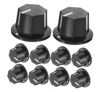 UTHCLO 10Pcs Abs Potentiometer Knobs Volume Tone Control for Electric Guitar Amplifier Replacement Rotary Knobs with Seven-sided Design for Guitar Equipment