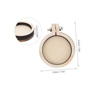 UTHCLO 10pcs Adjustable Mini Embroidery Hoops Small Round Wooden Cross Stitch Frames for DIY Pendant Necklace Crafts Lightweight Sewing Circles