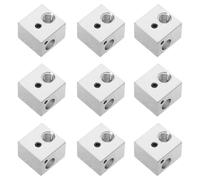 UTHCLO 10PCS All-Metal Heat Block with Heat Break for 3D Printer Extruder Heating Element Kit Aluminum Printer Heating Block Spare Parts for Hotend Assembly