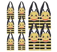 UTHCLO 10pcs Bee Design Paper Bags for Celebrations and Birthdays, Strong and Practical Small Candy Present Boxes with Cute and Unique Style, for Shower Favour Packaging