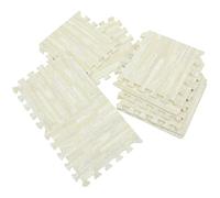 UTHCLO 10pcs Beige Eva Baby Puzzle Mat 30x30x1cm Soft Interlocking Play Mat Floor Pad Safe and Multi-Functional for Baby Lying and Playing