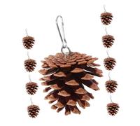 UTHCLO 10pcs Bird Cage Bite Parrot Chew Safe to Chew Endless Entertainment Natural Pine Cone Light Weight Hanging Bird Cage Accessory for Parrots