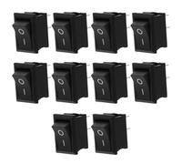 UTHCLO 10pcs Boat-shaped On-off Switch Rocker Switch 0.94x0.91x0.59in Plastic Power off Portable Easy Carrying for Circuit Control Electronic Devices