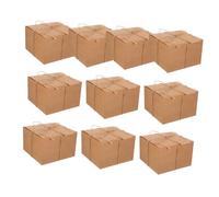UTHCLO 10pcs Brown Kraft Square Gift Boxes with Thickened Cardboard Hemp Rope and Blank Tags for DIY Crafts Birthday Wedding Holiday Present Wrapping and Shipping Packaging