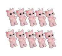 UTHCLO 10pcs Cat Charms Flocking Small Charms for Earrings Jewelry Making Pendants Diy Crafts