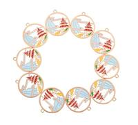 UTHCLO 10pcs Chinese Traditional Alloy Pendant Charms for DIY Jewelry Making Accessories Versatile Craft Supplies for Bracelets Necklaces Earrings and Practical Design