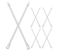 UTHCLO 10pcs Clear Blind Wand Replacement for Vertical Blinds PP Plastic Curtain Pull Rod with Hook Compatible with Cordless Shades Cellular and Roller Window Treatments