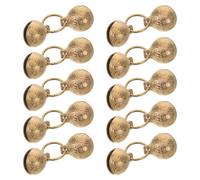 UTHCLO 10pcs Copper Pet Bells for Dog Cat Collars Metal Safety Charms with Crisp Sound Lightweight Puppy Pendant for Training and Outdoor Location Secure Attachment for Everyday Use