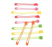 UTHCLO 10pcs Food-grade Silicone Elastic Bands Multi-functional Stretchy Tie Up Bands for Kitchen Lunch Boxes Bag Securing and Decorative Use