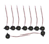 UTHCLO 10pcs Guzzer Buzzer Electronic Alarm Device Active Piezoelectric Buzzer Physics Experiment Continuous Tone Piezoelectric Transducer for Alarms Black