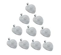 UTHCLO 10Pcs Heart Shaped Alloy Pendant Trays for Jewelry Making Durable Bezel Base Blanks for Necklace Crafting Elegant DIY Setting for Custom Charms and Gifts