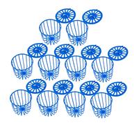 UTHCLO 10pcs Lightweight Plastic Bird Feeder Basket for Small Birds Parrot Budgie Cockatiel Fruit Vegetable Food Holder Hollow Design for Cage Hanging Use